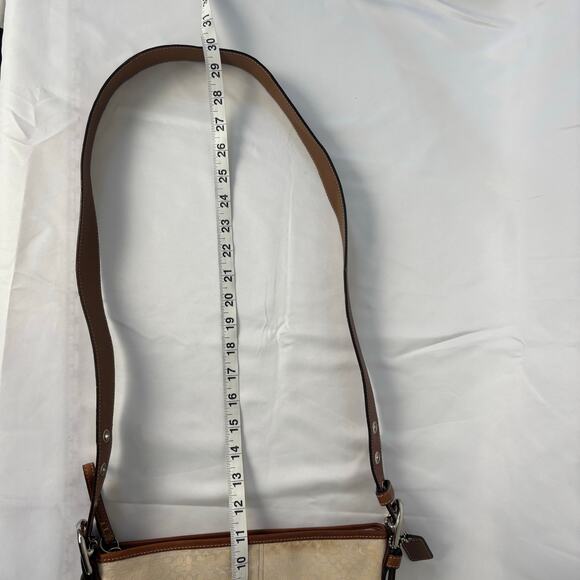 Coach Signature Demi Khaki Brown Leather Crossbody Shoulder Bag Crossbody F10944 - Picture 7 of 11